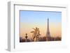 Eiffel Tower from Place De La Concorde with Statue in Foreground, Paris, France, Europe-Neil-Framed Photographic Print