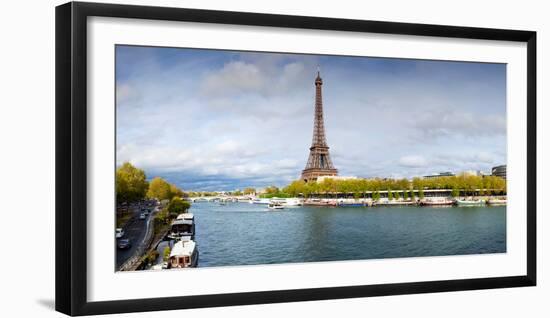 Eiffel Tower from Pont De Bir-Hakeim, Paris, Ile-De-France, France-null-Framed Photographic Print