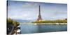 Eiffel Tower from Pont De Bir-Hakeim, Paris, Ile-De-France, France-null-Stretched Canvas