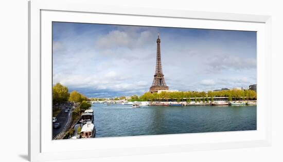 Eiffel Tower from Pont De Bir-Hakeim, Paris, Ile-De-France, France-null-Framed Photographic Print