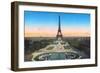 Eiffel Tower, from 'Souvenirs De Paris - Monuments Vues En Couleurs'-null-Framed Giclee Print