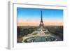 Eiffel Tower, from 'Souvenirs De Paris - Monuments Vues En Couleurs'-null-Framed Giclee Print