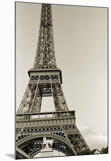 Eiffel Tower from the River Seine-Christian Peacock-Mounted Art Print