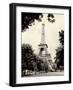 Eiffel Tower I - black and white-Amy Melious-Framed Art Print