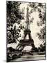 Eiffel Tower II - black and white-Amy Melious-Mounted Premium Giclee Print