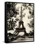 Eiffel Tower II - black and white-Amy Melious-Framed Stretched Canvas
