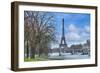 Eiffel Tower, Ile des Cygnes and Seine Paris-Cora Niele-Framed Photographic Print