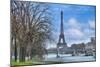 Eiffel Tower, Ile des Cygnes and Seine Paris-Cora Niele-Mounted Photographic Print