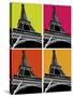 Eiffel Tower in Color Blocks-Whoartnow-Stretched Canvas