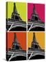 Eiffel Tower in Color Blocks-Whoartnow-Stretched Canvas