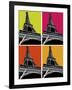 Eiffel Tower in Color Blocks-Whoartnow-Framed Giclee Print