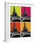 Eiffel Tower in Color Blocks-Whoartnow-Framed Giclee Print