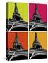 Eiffel Tower in Color Blocks-Whoartnow-Stretched Canvas