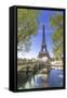 Eiffel Tower in green-Philippe Manguin-Framed Stretched Canvas