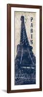 Eiffel Tower in Indigo-N. Harbick-Framed Art Print