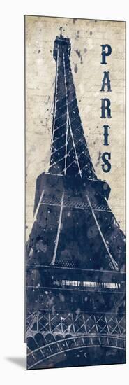 Eiffel Tower in Indigo-N. Harbick-Mounted Art Print