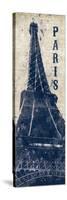 Eiffel Tower in Indigo-N. Harbick-Stretched Canvas