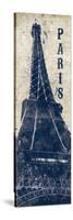 Eiffel Tower in Indigo-N. Harbick-Stretched Canvas