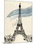 Eiffel Tower in Pen-Morgan Yamada-Mounted Art Print