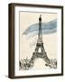 Eiffel Tower in Pen-Morgan Yamada-Framed Art Print