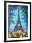 Eiffel Tower in Spring Flowers-Valery Rybakow-Framed Art Print