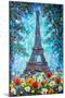 Eiffel Tower in Spring Flowers-Valery Rybakow-Mounted Art Print