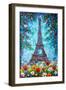Eiffel Tower in Spring Flowers-Valery Rybakow-Framed Art Print