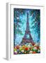 Eiffel Tower in Spring Flowers-Valery Rybakow-Framed Art Print
