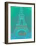 Eiffel Tower in Turquoise-Cora Niele-Framed Giclee Print