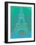 Eiffel Tower in Turquoise-Cora Niele-Framed Giclee Print