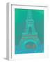 Eiffel Tower in Turquoise-Cora Niele-Framed Giclee Print