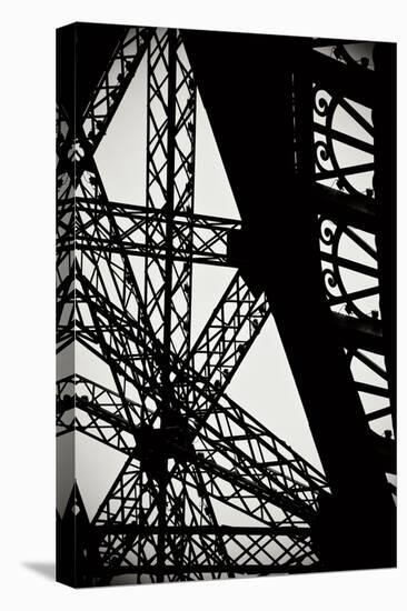 Eiffel Tower Latticework II-Erin Berzel-Stretched Canvas