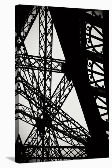 Eiffel Tower Latticework II-Erin Berzel-Stretched Canvas