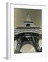 Eiffel Tower Looking Up-Christian Peacock-Framed Art Print