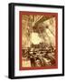 Eiffel Tower Machinery with a Man Beside the Wheel That Raises Elevator-null-Framed Giclee Print