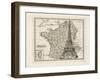 Eiffel Tower Map-Tina Carlson-Framed Art Print