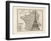 Eiffel Tower Map-Tina Carlson-Framed Art Print