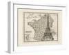 Eiffel Tower Map-Tina Carlson-Framed Art Print