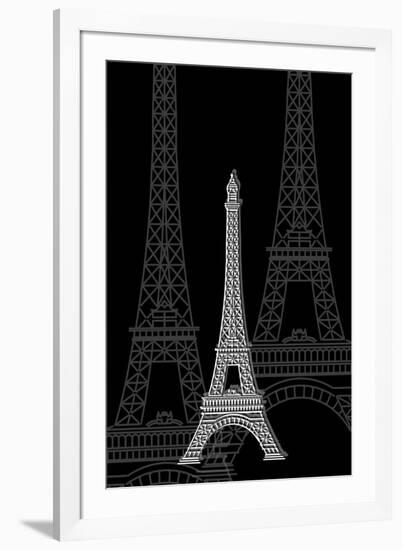 Eiffel Tower Night-Cristian Mielu-Framed Art Print