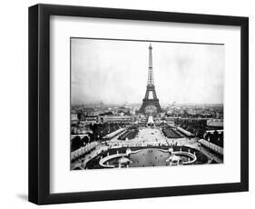 Eiffel Tower Over Exposition 1889-null-Framed Photographic Print