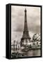 Eiffel Tower, Paris Expo, 1900-Science Source-Framed Stretched Canvas