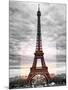 Eiffel Tower, Paris, France - Black and White and Spot Color Photography-Philippe Hugonnard-Mounted Photographic Print