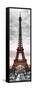 Eiffel Tower, Paris, France - Black and White and Spot Color Photography-Philippe Hugonnard-Framed Stretched Canvas