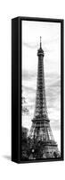 Eiffel Tower, Paris, France - Black and White Photography-Philippe Hugonnard-Framed Stretched Canvas