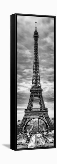 Eiffel Tower, Paris, France - Black and White Photography-Philippe Hugonnard-Framed Stretched Canvas