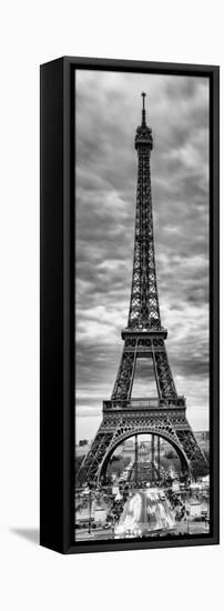 Eiffel Tower, Paris, France - Black and White Photography-Philippe Hugonnard-Framed Stretched Canvas