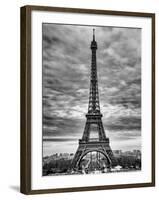 Eiffel Tower, Paris, France - Black and White Photography-Philippe Hugonnard-Framed Photographic Print