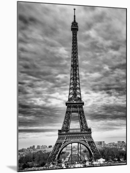 Eiffel Tower, Paris, France - Black and White Photography-Philippe Hugonnard-Mounted Photographic Print