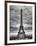 Eiffel Tower, Paris, France - Black and White Photography-Philippe Hugonnard-Framed Photographic Print