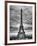 Eiffel Tower, Paris, France - Black and White Photography-Philippe Hugonnard-Framed Photographic Print